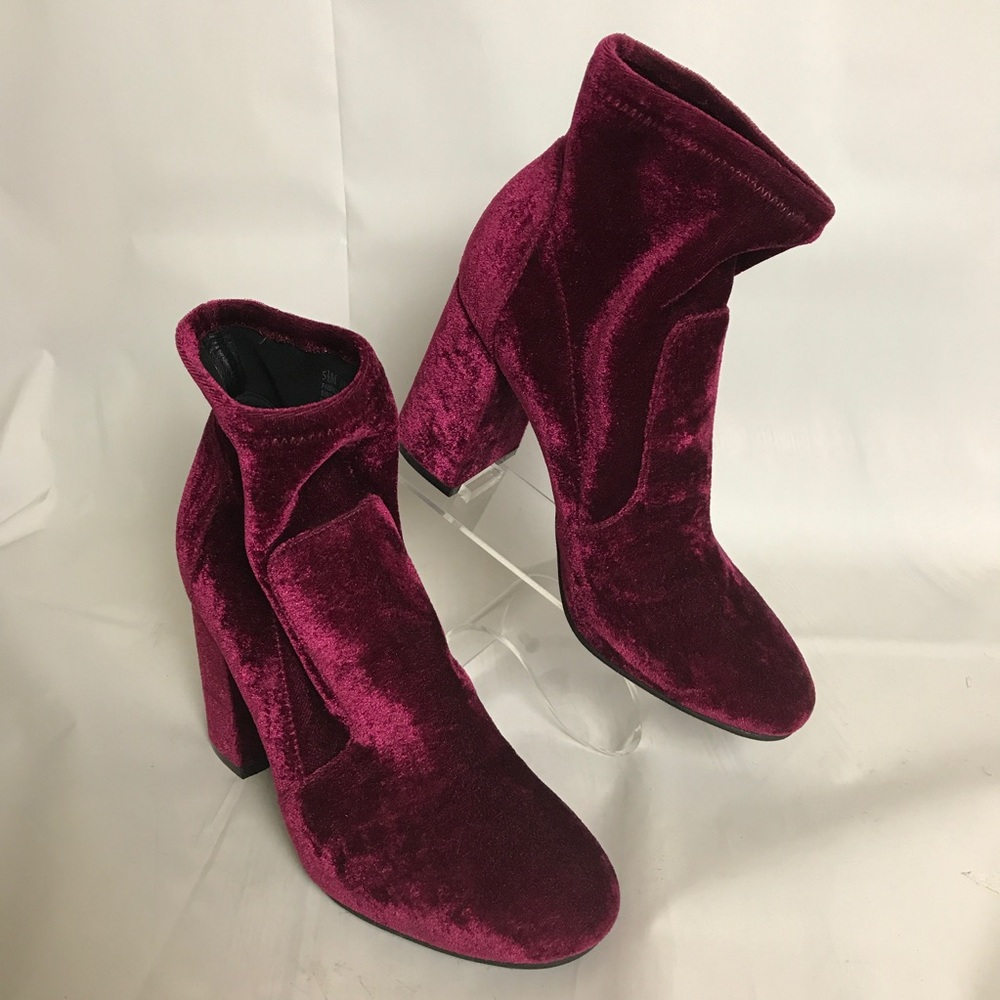 Abound Maroon Suede Boots Booties Pull On 5.5